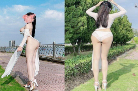 Clip nóng sex Việt em áo dài khoe bím sông